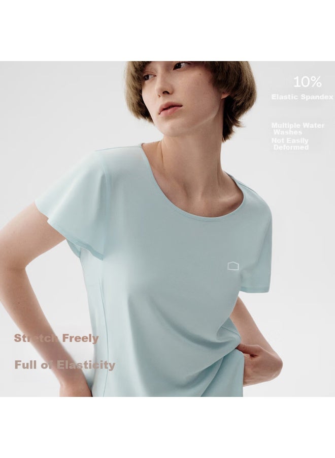 Bananain 300s Women's Modal Nightgown, Summer Cool-feeling Sleepwear, Sleeveless With Cups, Anti-exposure Loungewear, Can Be Worn Outside - Image 2