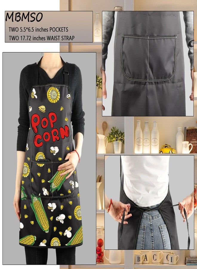 MBMSO Popcorn Gift Popcorn Corn Apron for Popcorn Lovers Popcorn Kitchen Baking Apron Popcorn Maker Gifts Cooking BBQ Apron (Popcorn Apron-b) - Image 3