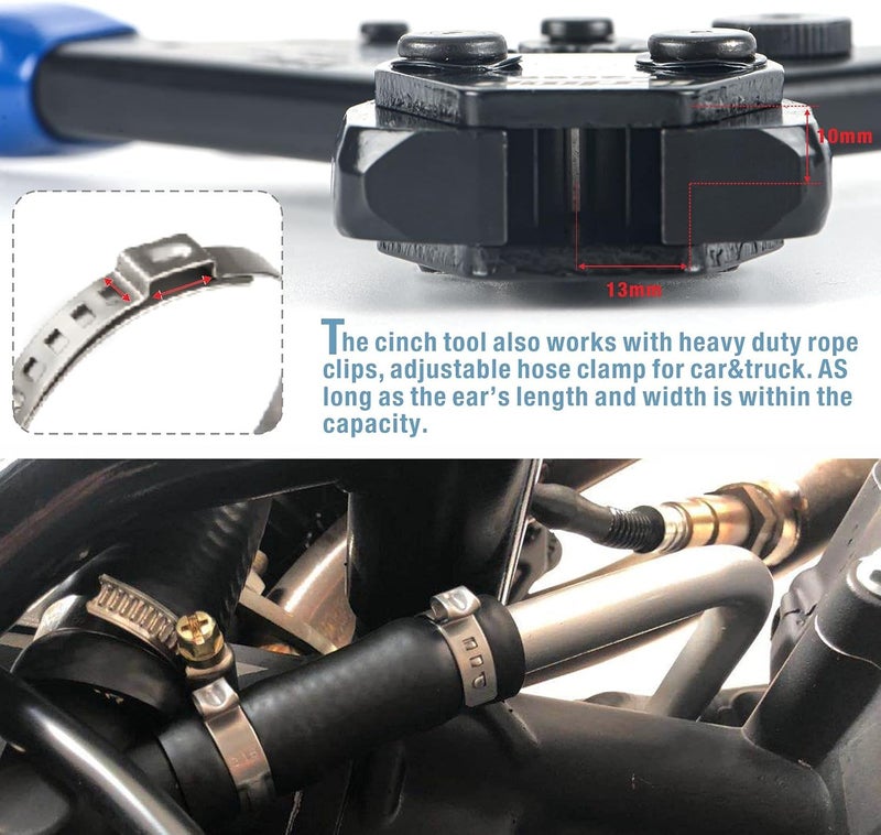 iCRIMP PEX Clamp Cinch Tool for 3/8-inch to 1-inch Stainless Steel Clamps meet ASTM F2098 Standard with Pex Pipe Cutter Blue&red - Image 5