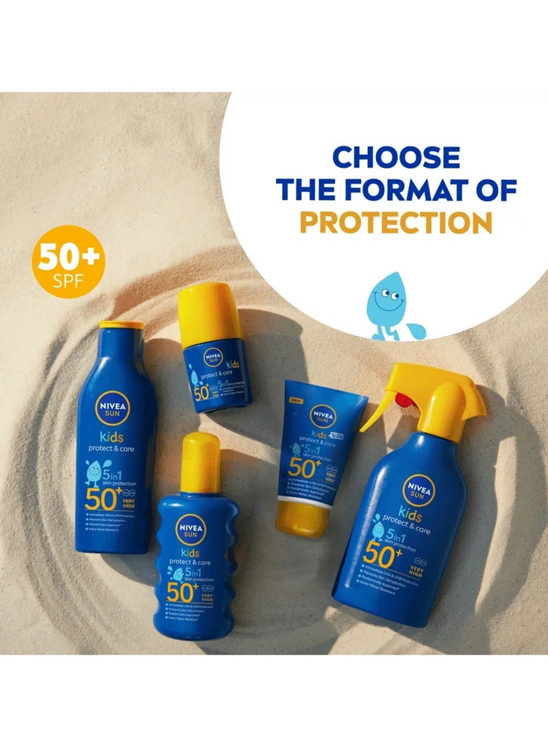 Nivea Kids Sunscreen Spray SPF 50+ Protect & Care 5 in1 Skin Protection 200ml - Image 5