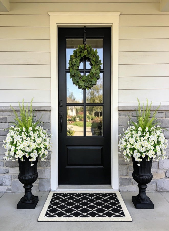 Hrobek Artificial Flowers for Outdoors Faux Plants Outside Indoor,UV Resistant Silk Fake Morning Glory Tall Ferns for Home Patio Garden Back Yard Front Porch Decor Spring Summer(13 Bunches,White) - Image 5
