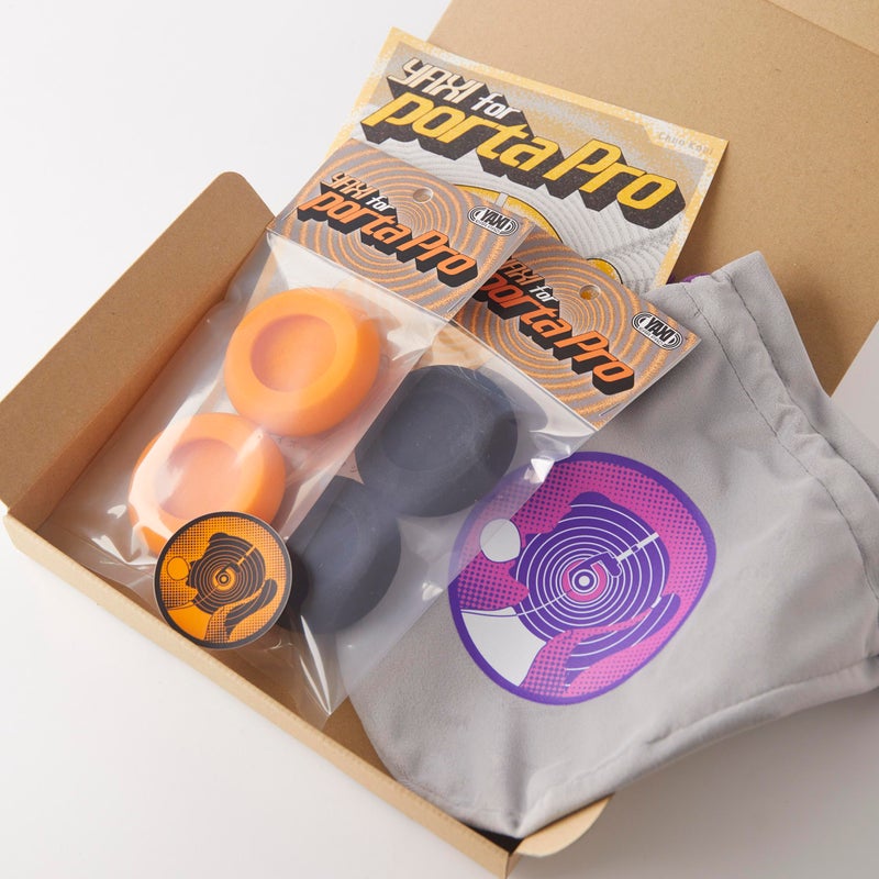 YAXI EARPADS for Koss PORTAPRO 2Pairs+Pouch ((Orange+Black)+Pouch) - Image 1