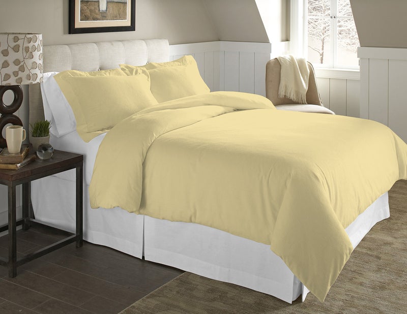 Pointehaven 200 GSM Duvet Set FullQueen Straw