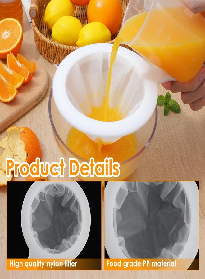 Grevosea 2 Pcs Fine Mesh Strainer Small Plastic Juice Strainer After Juicing Fine Mesh Sieve with Handle Cheese Cloths for Straining Tea Coffee Juice Yogurt and Soup Kitchen Accessories (200 Mesh) - Image 3