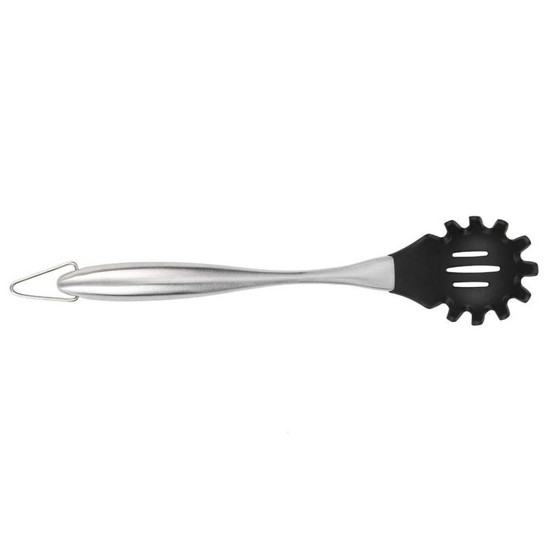 BEING CART BEING CART Kitchen Premium Silicone Spaghetti Server Pasta Spoon Fork Pasta Sever Spaghetti Fork with Stainless Steel Handle Black 1Pcs  - Image 1
