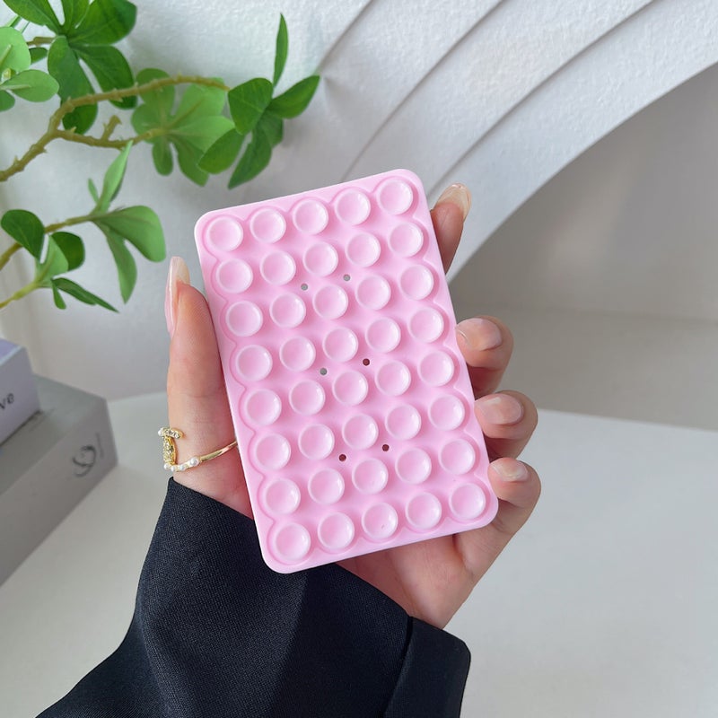 Multifunctional Double-Sided Silicone Suction Cups, 40pcs Mobile Accessories Light pink (OPP bag)