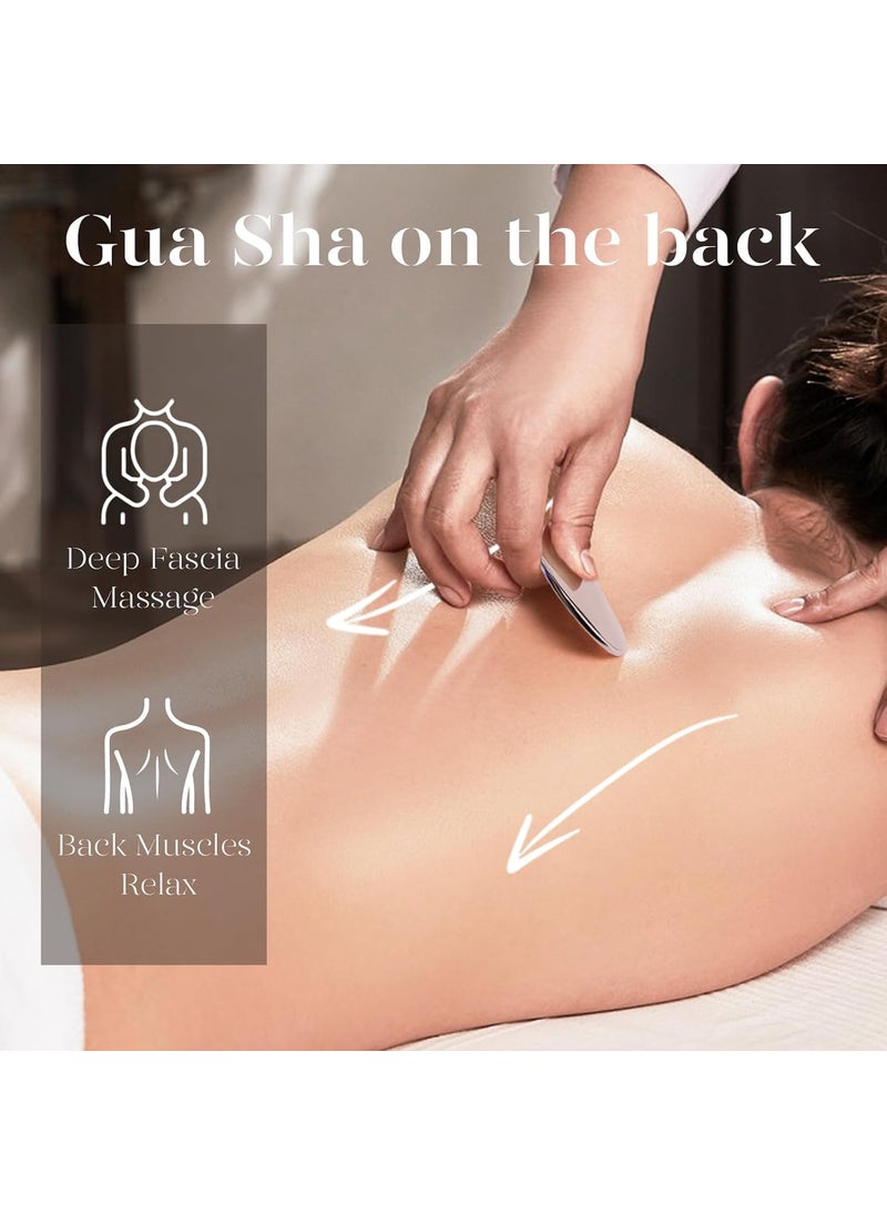 Sifoz Sifoz Premium Gua Sha Tool For Face AntiAging Facial Massager Tool For Tighten Skin 100 304 Stainless Steel Skin Care Gua Sha for Face Neck Eye to Reduce Wrinkles and Relax Body Muscles  - Image 5