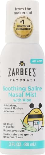 Zarbee's Baby Nasal Saline Spray Soothing Sterile Mist with Aloe Newborns Up Cleansing Nose Relief 3Fl Oz Pack of 2 - Image 2