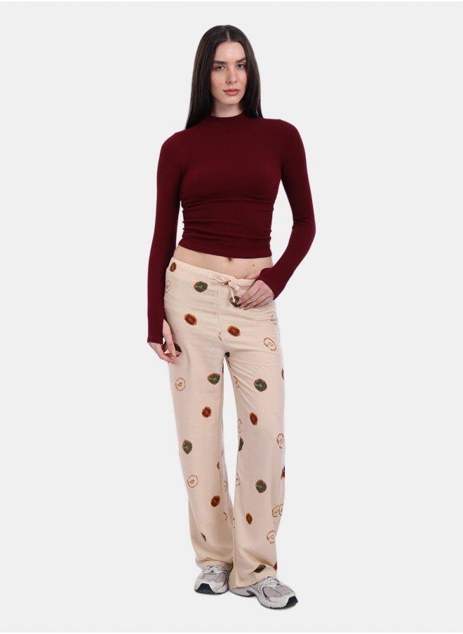 High Neck Top with Thumbhole