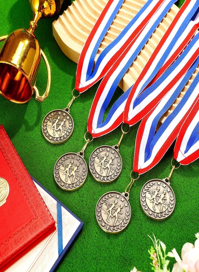 Remuuly 30/60 Pcs Cross Country Award Medals Bulk 2'' Gold Trophy Award Winner Metal First Place with Neck Ribbons Prize Gift for Cross Country Tournaments Sports Competition Teams Adult(30 Pcs) - Image 4