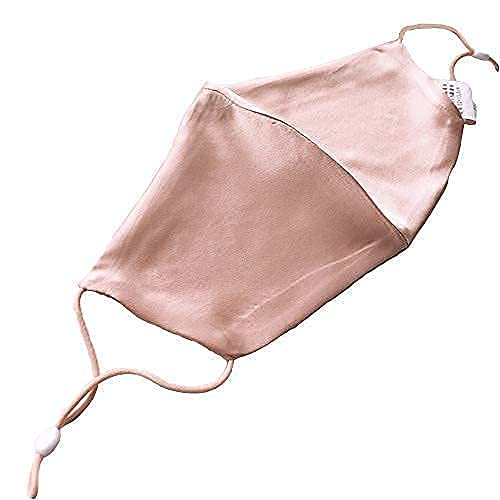 ROSEWARD 100% Mulberry Silk Mask Adjustable with Filter Pocket (Baby Pink) - Image 1
