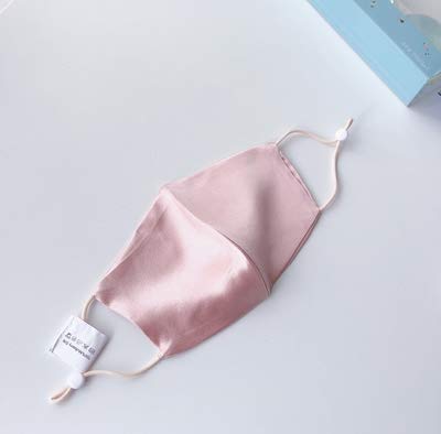 ROSEWARD 100% Mulberry Silk Mask Adjustable with Filter Pocket (Baby Pink) - Image 3