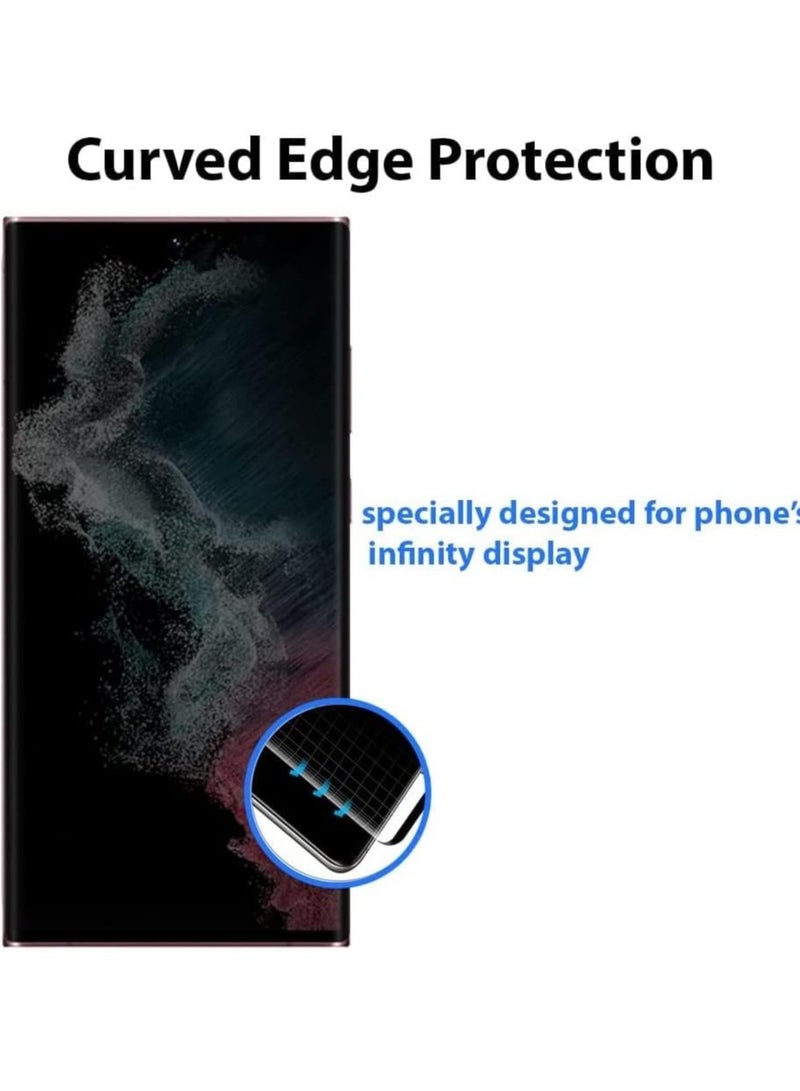 ميجوفاست حافظة حماية للشاشة فائقة الخصوصية لهاتف Galaxy S22 من السيراميك غير اللامع لهاتف Samsung Galaxy S22 Ultra 5G 6.8 بوصة لاصقة كاملة مضادة للخدش منحنى ثلاثي الأبعاد مناسب للمس الحساس - Image 5
