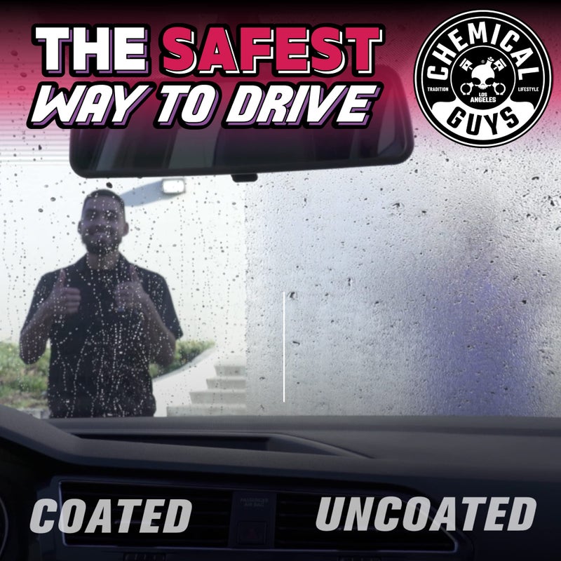 Chemical Guys HydroView Ceramic Glass Cleaner & Coating - Cleans & Adds Hydrophobic Protection, Car Window Cleaner for Glass, and Mirrors, Trucks, SUVs, and Home Use - 16 fl oz - Image 4