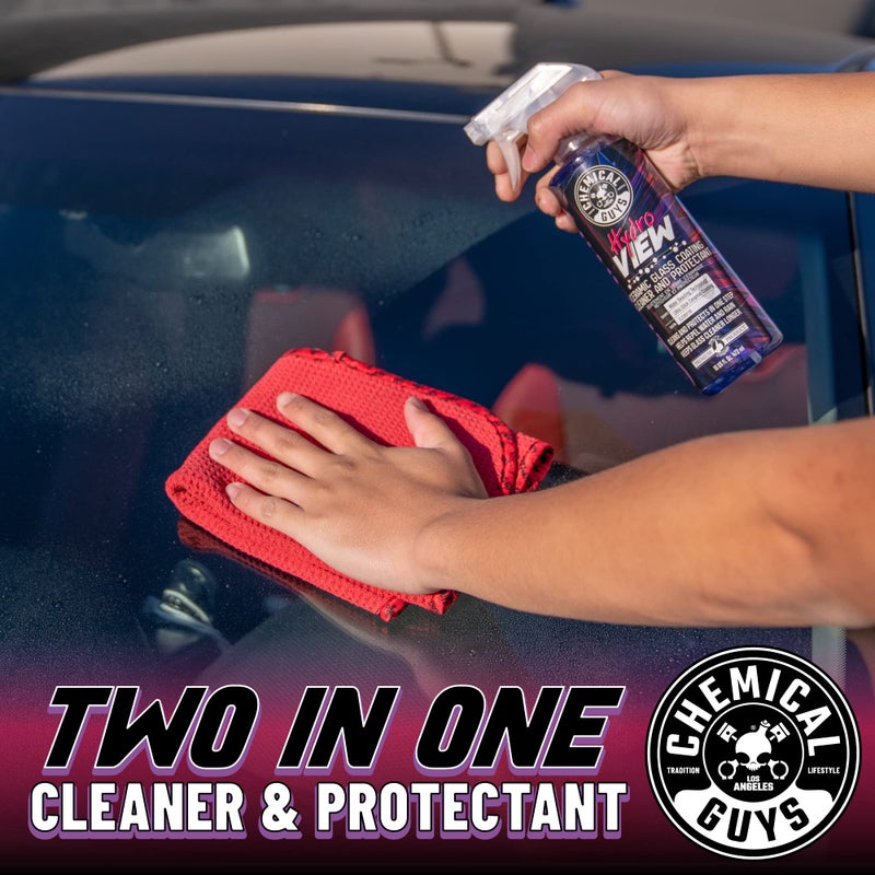 Chemical Guys HydroView Ceramic Glass Cleaner & Coating - Cleans & Adds Hydrophobic Protection, Car Window Cleaner for Glass, and Mirrors, Trucks, SUVs, and Home Use - 16 fl oz - Image 5