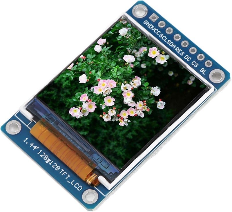 1.44 Inch LCD Display Screen, 128RGB x 128 Resolution, Serial Peripheral Interface - High Stability with ST7735S Driver IC, Compact Size for Embedded Systems - Image 2