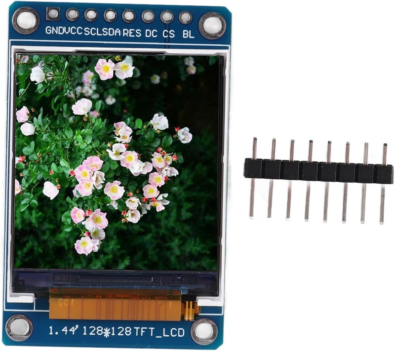 1.44 Inch LCD Display Screen, 128RGB x 128 Resolution, Serial Peripheral Interface - High Stability with ST7735S Driver IC, Compact Size for Embedded Systems - Image 1