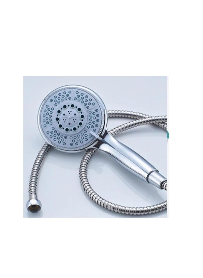 Shower head with 150 cm high water pressure hose (round) - Image 1
