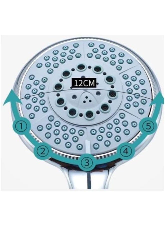 Shower head with 150 cm high water pressure hose (round) - Image 2