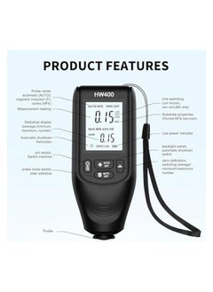 PROMASS Paint Thickness Gauge, Paint Thickness Measuring Tool, Digital Meter Probe Paint Thickness Gauge, Automotive Paint Thickness Tester for Automotive Coatings, 0~2000um Paint Thickness Gauge  - Image 5