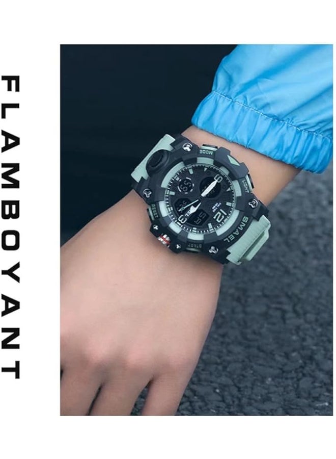 SMAEL Men's Military Waterproof Sports Watch Date Multifunction LED Alarm Stopwatch Digital Watch for Men - Image 2