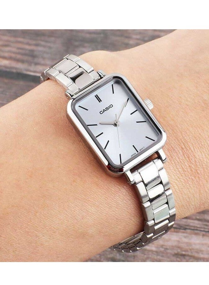 كاسيو ساعة كاسيو المقاومة للماء، أنالوج، كواتز، بحزام من الفولاذ المقاوم للصدأ - LTP-V009D-2EUDF - 20مم - Image 2