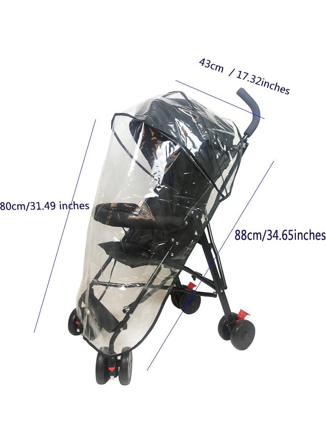 LLUFO Stroller Rain Cover Universal Stroller Cover for Toddler Umbrella Strollers - Image 2