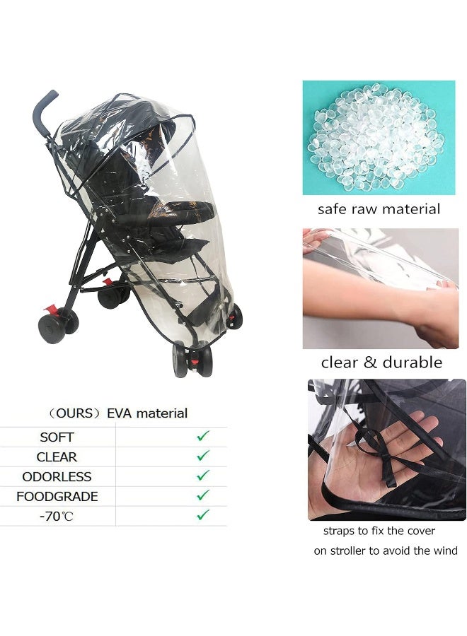 LLUFO Stroller Rain Cover Universal Stroller Cover for Toddler Umbrella Strollers - Image 4