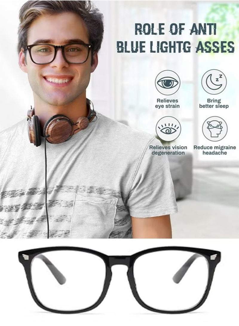 AZorb Blue Light Glasses for Men and Women, Filter Blue-light Blocking Eyeglasses Ultra Light Reading TV PC Phone Computer Fashion Gaming Eye Glasses - Image 4