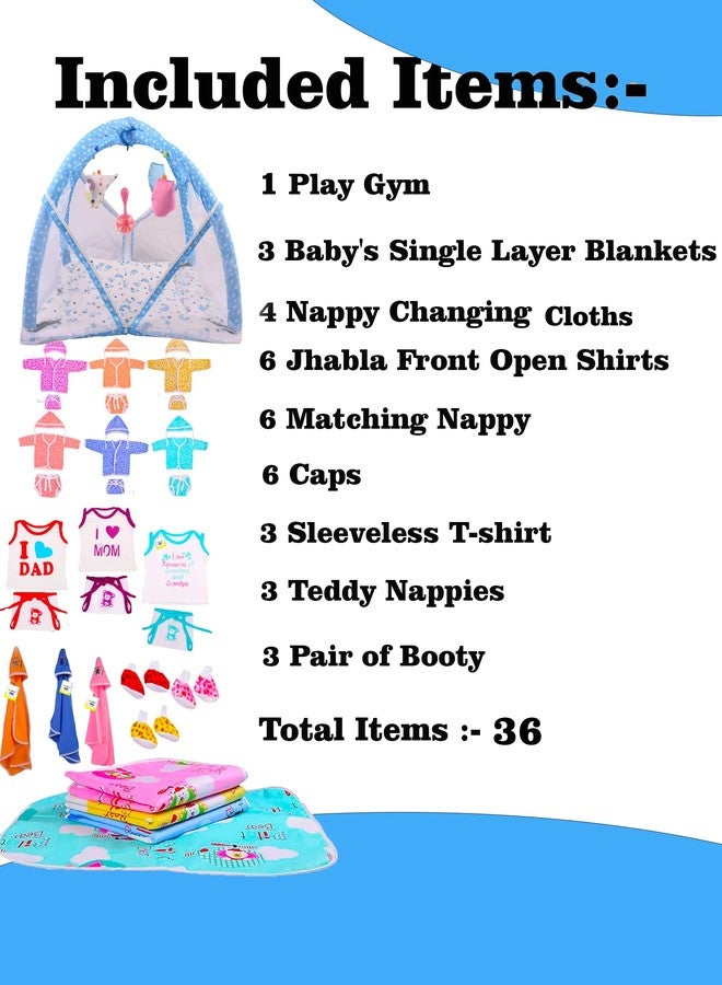Toddylon All in One Daily Essential in One Pack 36 in 1 New Born Baby Products Gift Packs | Hospital Kit Combo | Infants Boys Girls | Perfect for Newborns | Ideal for 0–6 Months (Blue) - Image 3