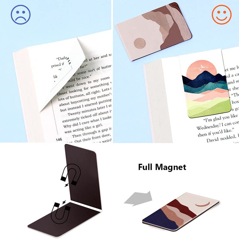 UpUDo 12 Pack Magnetic Bookmark, Book Marker Clip for Teachers, Students, Book Lovers, Printing on 2 Side - Image 2