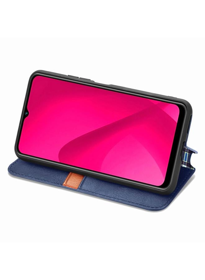 S-TOP Case For Oukitel C53 Cubic Grid Pressed Magnetic Leather Phone Case - Image 4