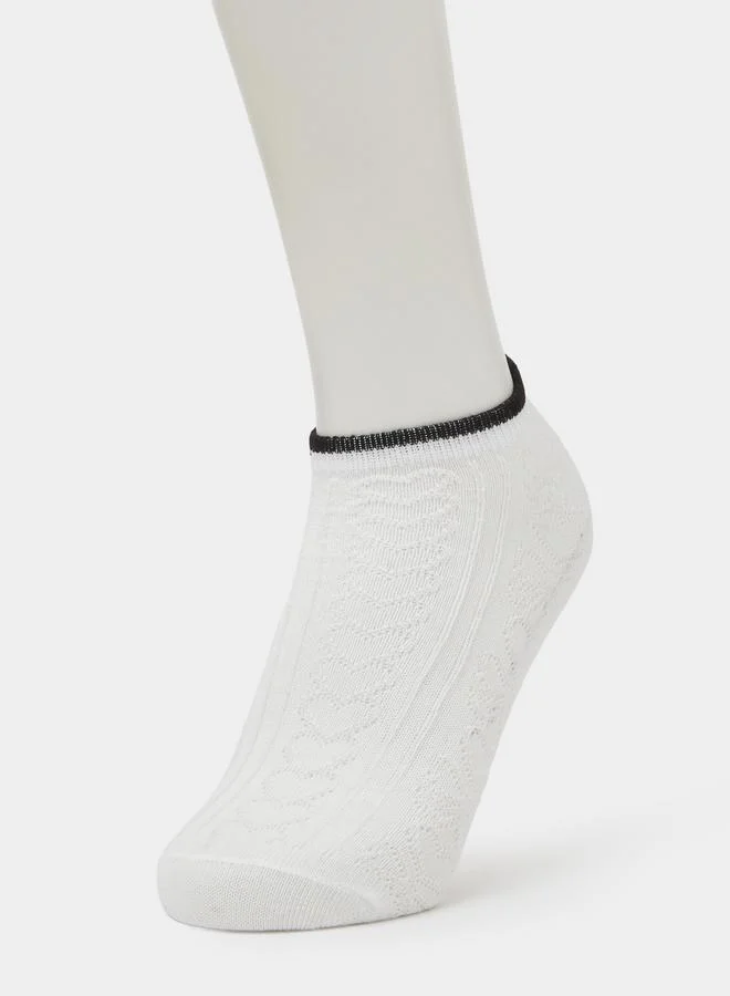 ستايلي Pack of 3 - Off White Ankle Length Socks