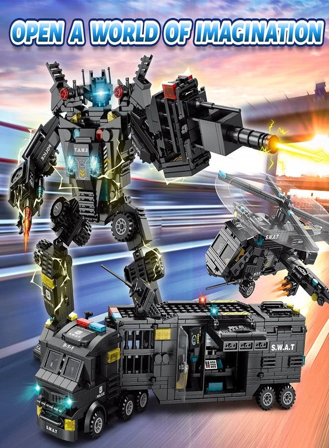 AWH iloveee 51 in 1 Robot STEM Building Blocks Toys for Boys Age 8-12, Educational Learning Building Bricks Truck Kit, Gifts for 6 7 8 9 10 11 13 Years Old Kids, Engineering Erector Set 700PCS… - Image 2