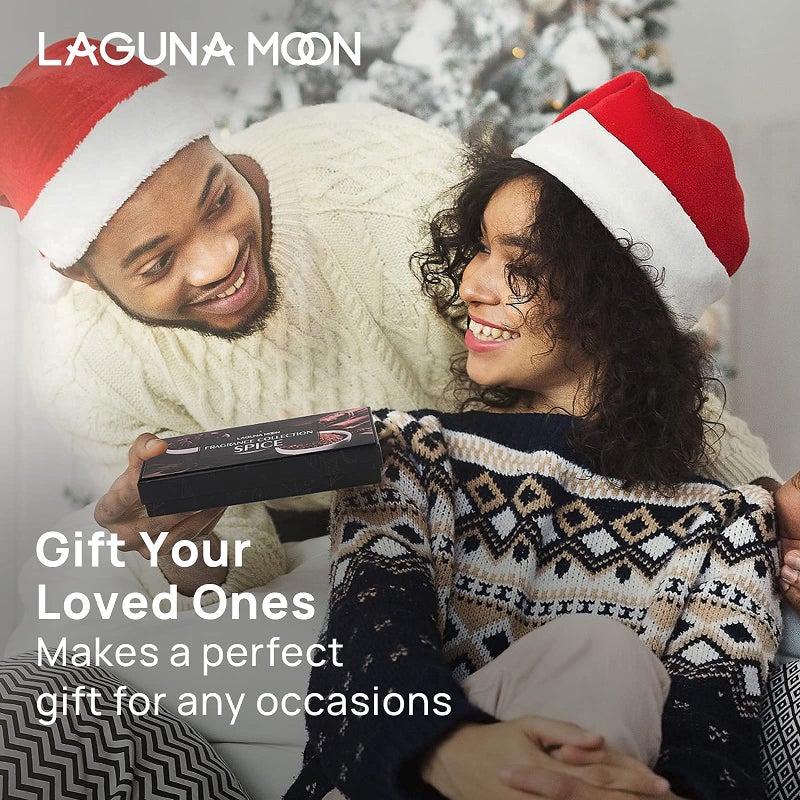 Lagunamoon Fragrance Essential Oil - 6pc Holiday Breeze Scent Gift Set - Perfect for Candle Making, Soap Scents, Slime - Oils for Diffuser, Humidifier, Aromatherapy, Aroma Beads, Car Freshener (10mL) - Image 5