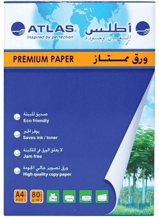 ATLAS A4 Paper Carton, 5x (500 Sheets) 80 Gsm - Image 3