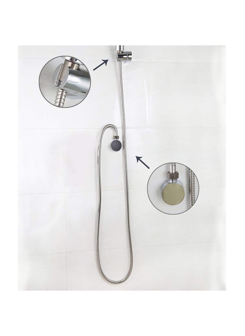 KINIK KINIK Diamond Stainless Steel Chrome Finished 2 Meter Flexible Shower Hose Handshower Hose Shower Tube and Health Faucet Tube for Bathroom  - Image 3
