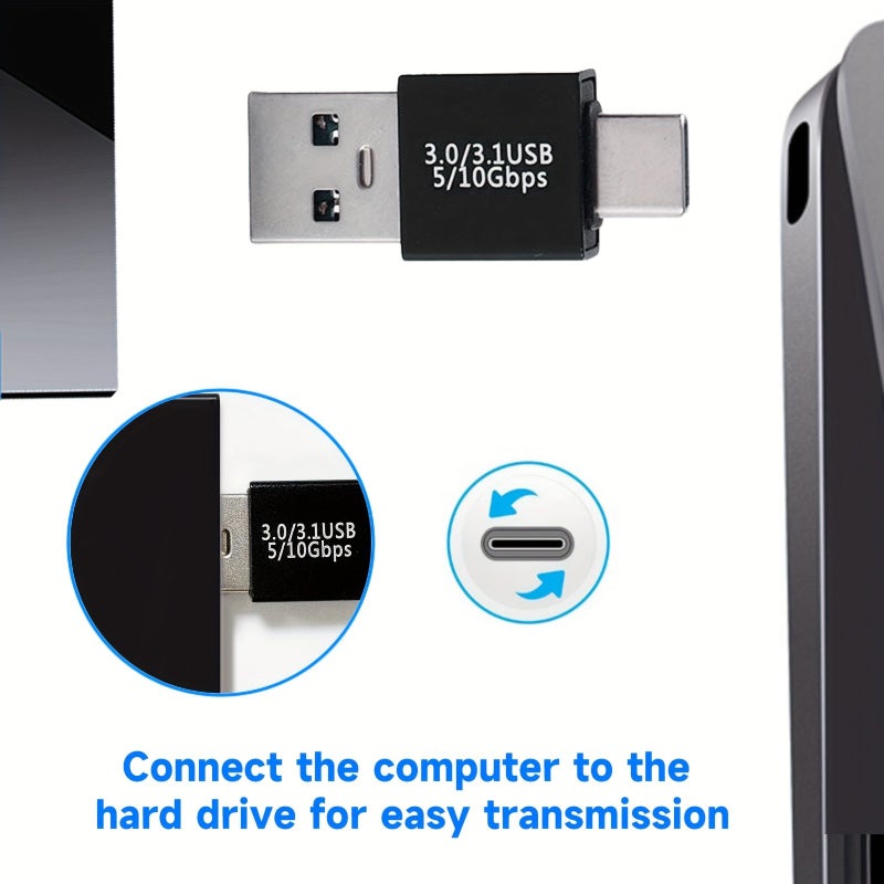 Set Of 2 USB C Female To C Male Adapters For Laptops Phones And Pcs - Image 5
