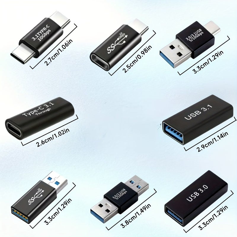 Set Of 2 USB C Female To C Male Adapters For Laptops Phones And Pcs - Image 4