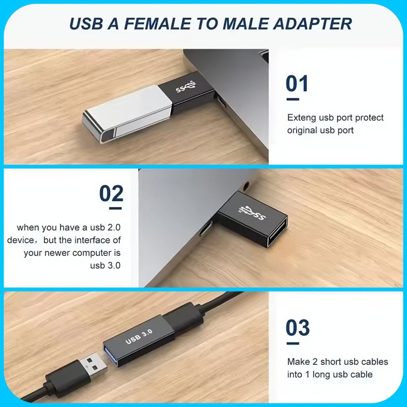 Set Of 2 USB C Female To C Male Adapters For Laptops Phones And Pcs - Image 3