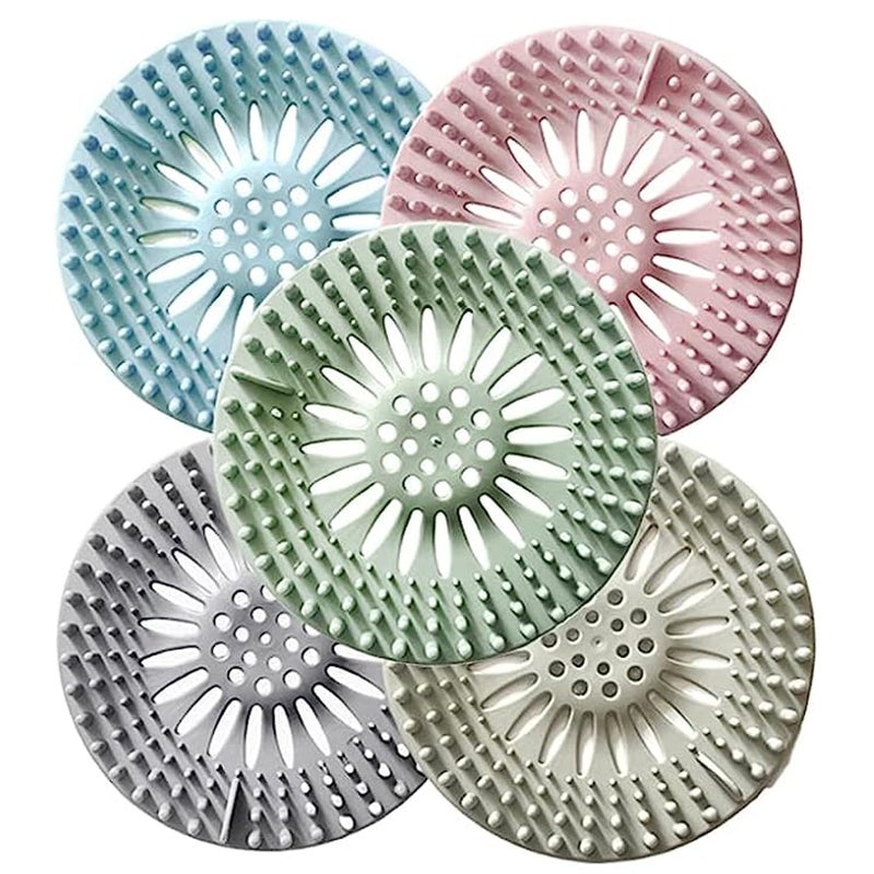 RIDHMIN Silicone Hair Catcher Cover, Shower Cover Protector Filter, Kitchen Stopper Sink Filter, Sewer Strainer for Bathroom Kitchen Bathtub (Multicolor Pack of 2) - Image 2