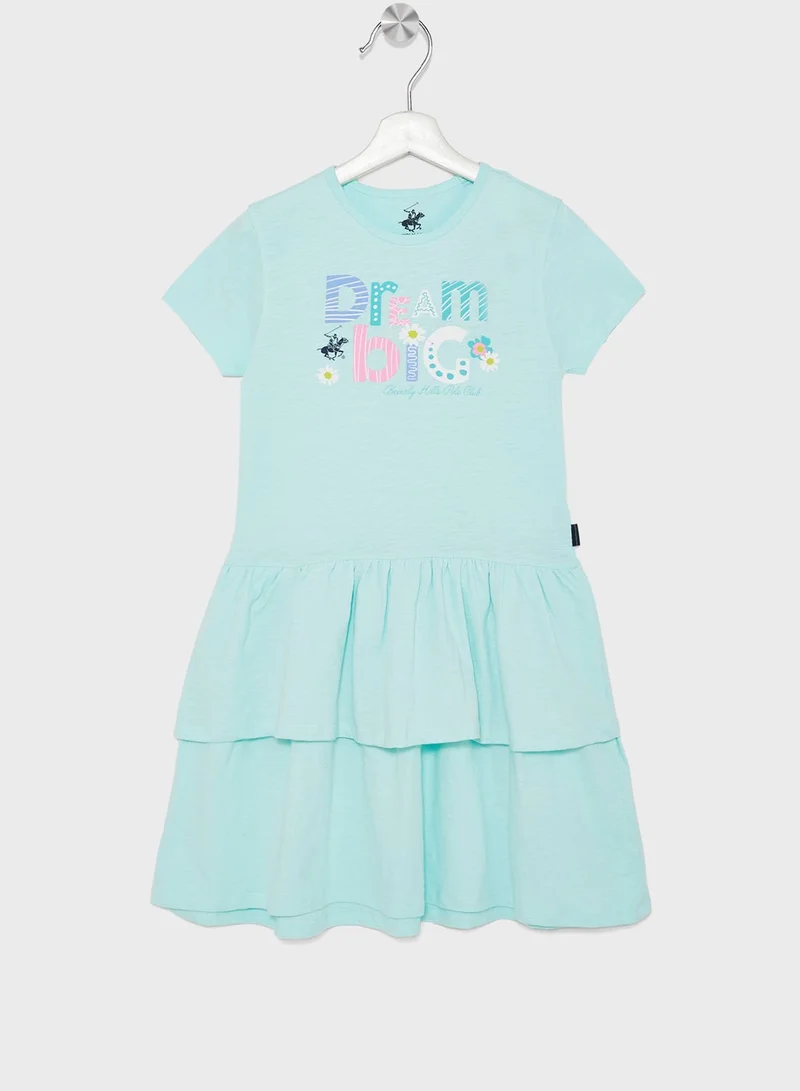 bhpoloclub Youth Dream Big Flounce Maxi Dress