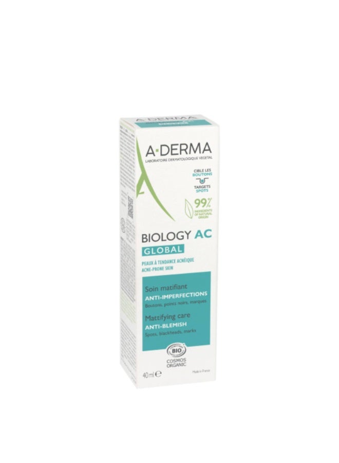 A-Derma Biology AC Global Anti-Blemish Cream 40ml - Image 2
