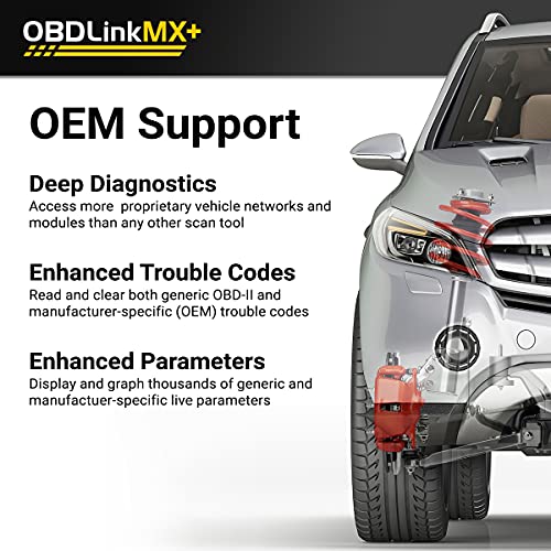 OBDLink MX+ OBD2 Bluetooth Scanner for iPhone, Android, and Windows - Image 3