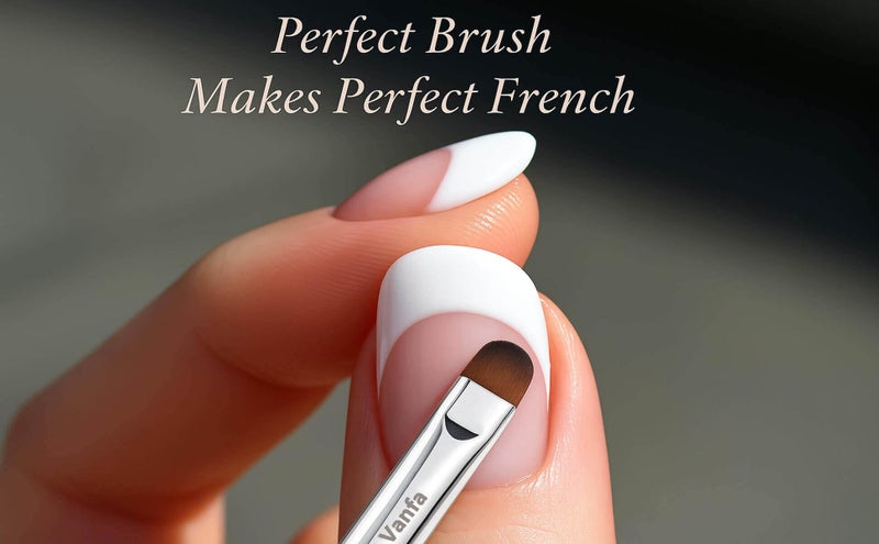 Vanfa French Brush for Nails, Clean up brush for Gel Nail Polish F16 - Image 3