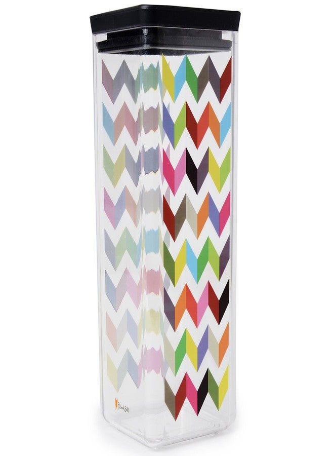 فرنش بول علبة تخزين الحبوب والأطعمة الجافة من فرينش بول زيغي، مصنوعة من البلاستيك الخالي من مادة BPA، مانعة للتسرب، مع غطاء - مثالية للمطبخ، والخزائن، والوجبات الخفيفة، محكمة الإغلاق، قابلة للتكديس، لتنظيم الطعام، سعة 85 أونصة. - Image 2