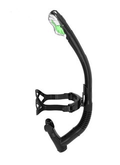 Aookay Training Headstrap Support Dry Top Snorkel Tube Comfortable Mouthpiece One-Way Purge Valve for Pool Open Water Scuba Lap Swimming Swimmer Diving Snorkeling (Black)  - Image 1
