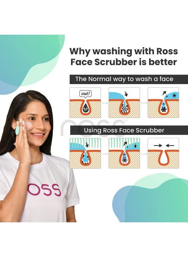 ROSS - Silicone Face Cleansing Scrubber For Exfoliation Massaging (Pack Of 2) - Image 1