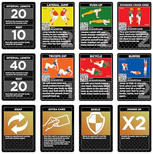 Stack 52 HIIT Interval Workout Game. Designed by Military Fitness Expert. Video Instructions Included. Bodyweight Exercises, No Equipment Needed. Fun and Motivating Training Program. - Image 3