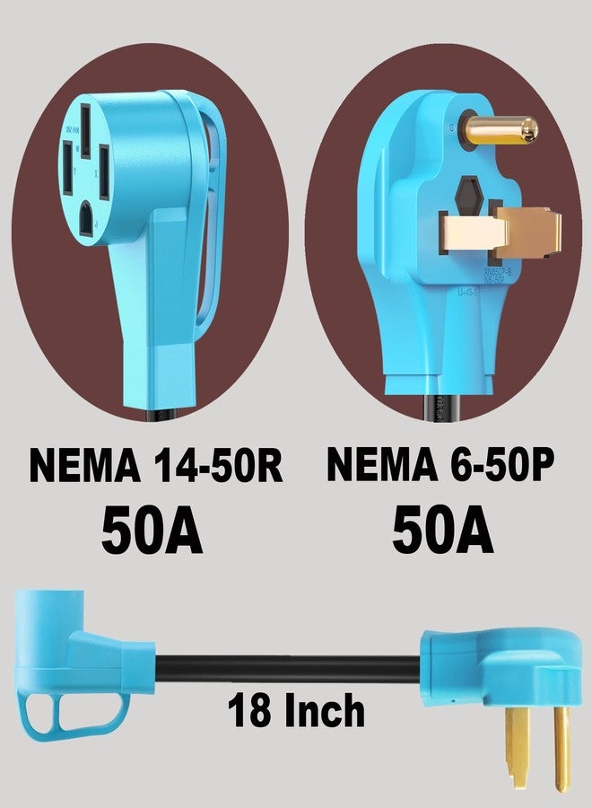 CircleCord NEMA 6-50P to 14-50R EV Charging Level 2 Adapter Cable, 180 Degree Bent Design with Grip Handle, Heavy Duty 6 Gauge - Image 3